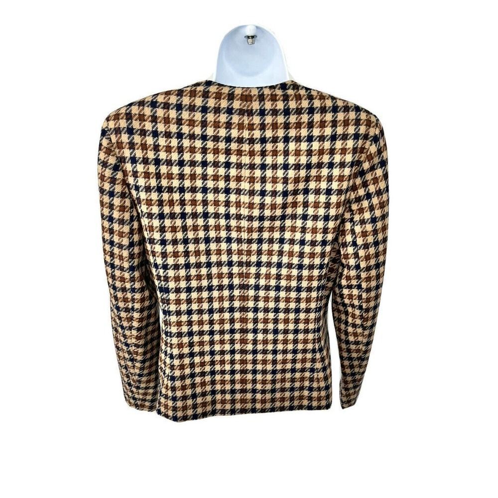 Pendleton Blazer Jacket Equestrian Houndstooth Wo… - image 3